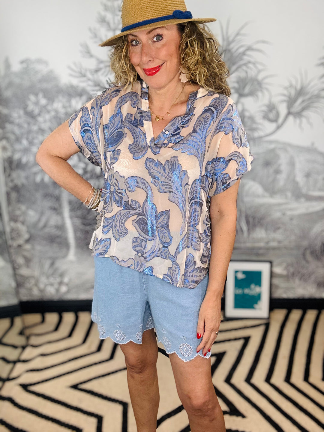 Kenzie Blouse In Blue