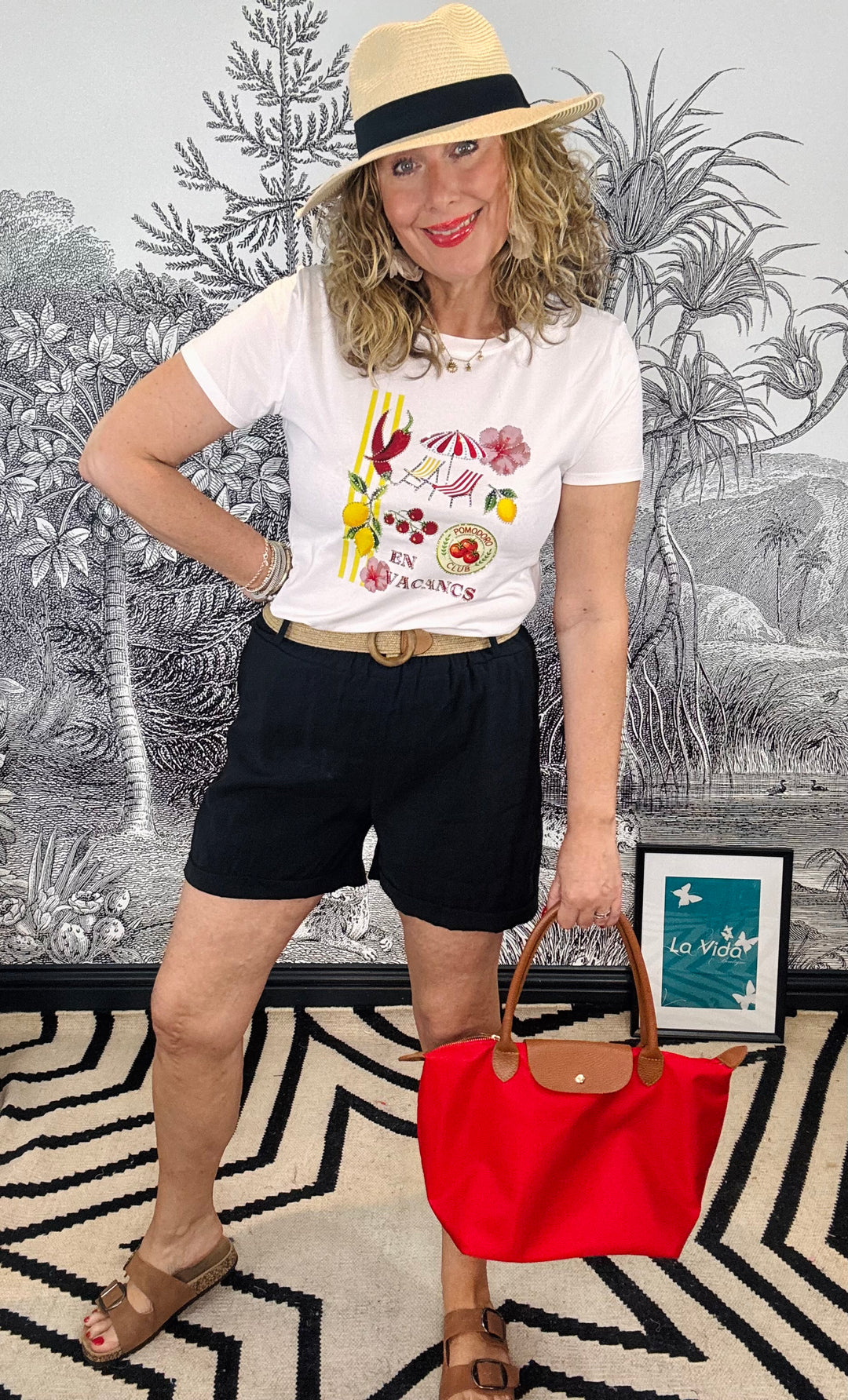 Stud En Vacancs Sequin Cotton T Shirt