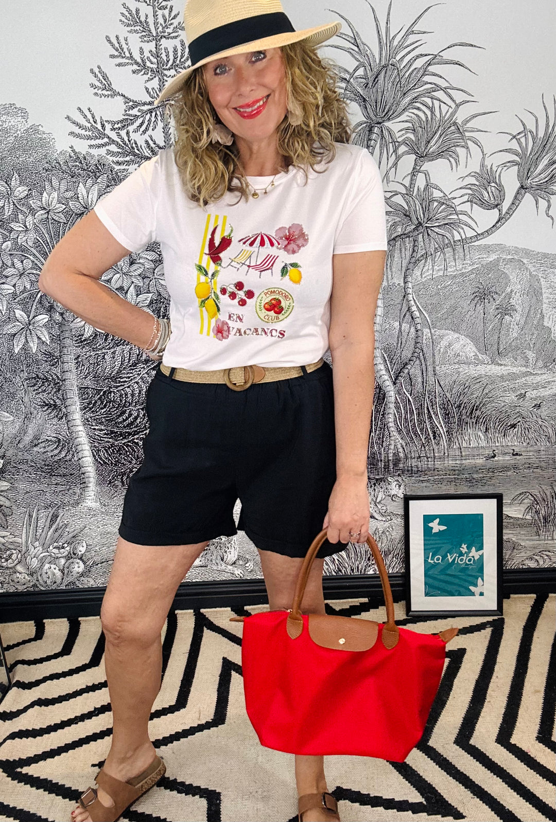 Stud En Vacancs Sequin Cotton T Shirt