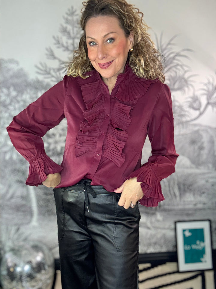 Odette Pleated Frill Blouse