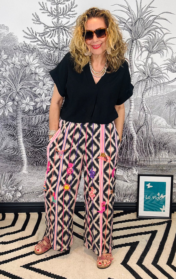 Denver Beaded Ikat Trousers
