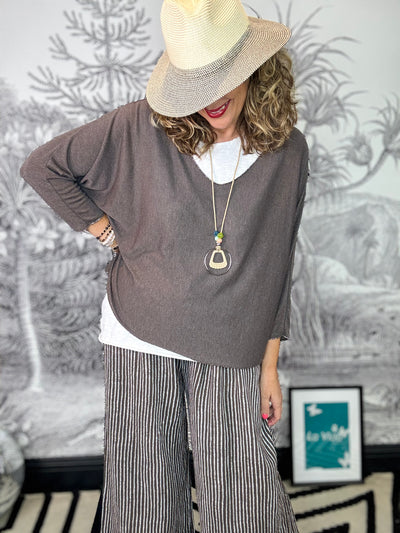 Lucy Double Layer Top with Necklace