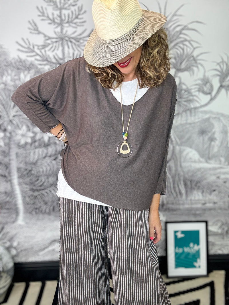 Lucy Double Layer Top with Necklace