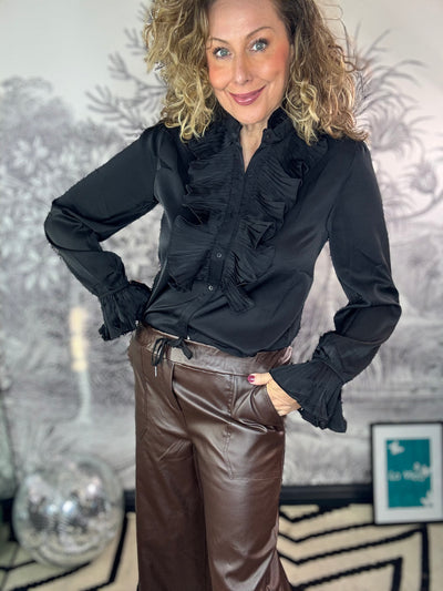 Odette Pleated Frill Blouse