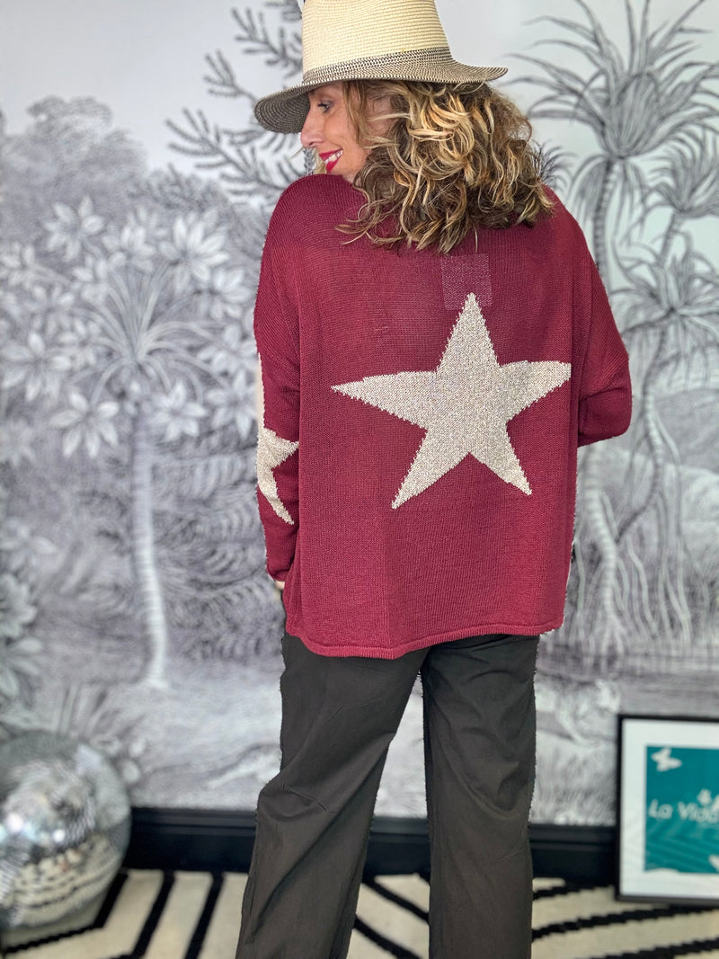 Estrella Metallic Star Back Jumper