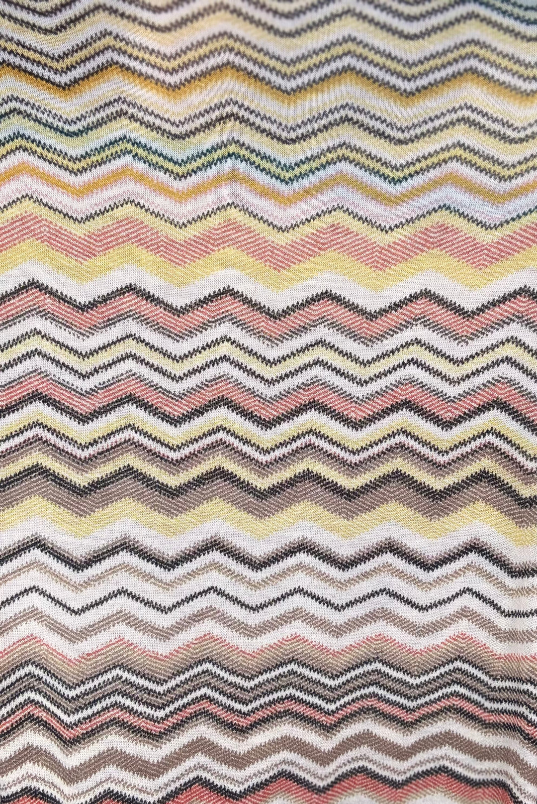 Zelda Super Soft Fine ZigZag Print Cashmere Layering Top