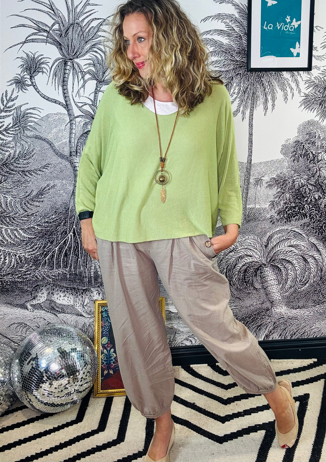 Lucy Summer Double Layer Top with Necklace