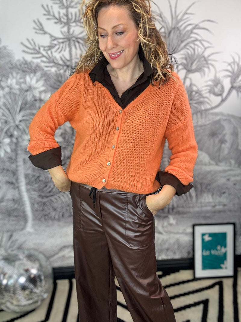 Sukie V-Neck Mohair Cardigan