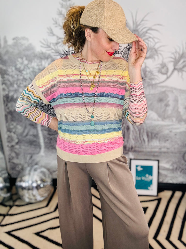Jerry Multi Stripe Knit Top