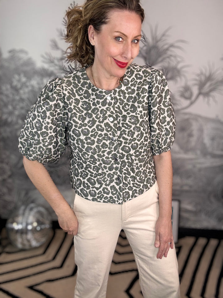 Danelle Leopard Jacquard Jacket