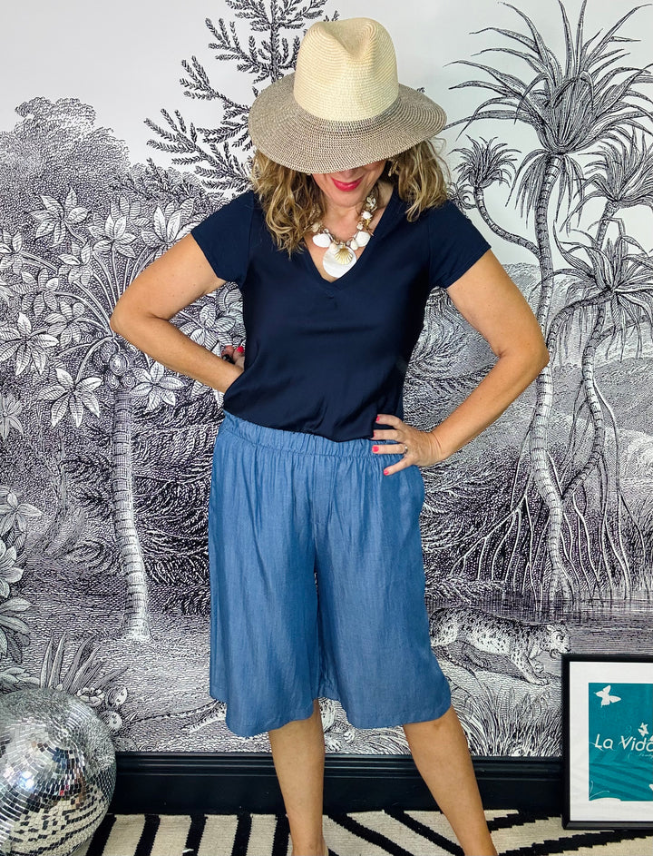 Pueblo Tencel Long Length Shorts