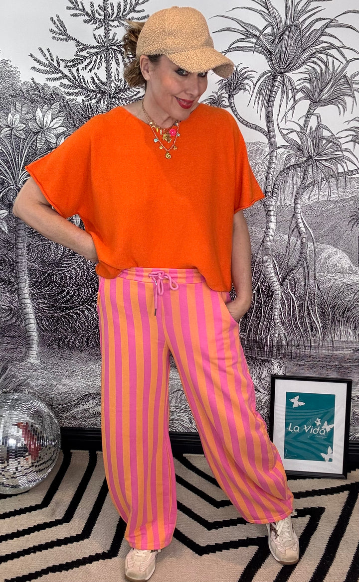 Donnas Stripe Barrel Sweatpants