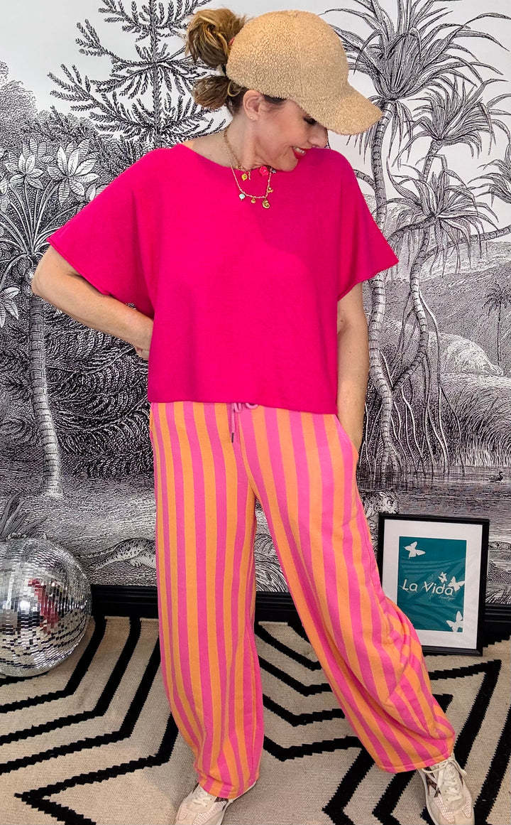 Donnas Stripe Barrel Sweatpants