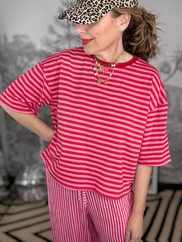 Clara Classic Breton Stripe Relaxed Fit Tee