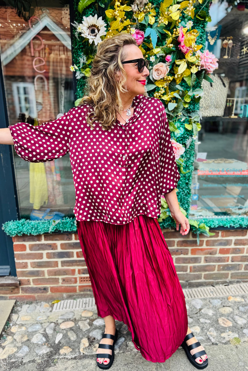 Pax Polka Dot Silk Blend Blouse