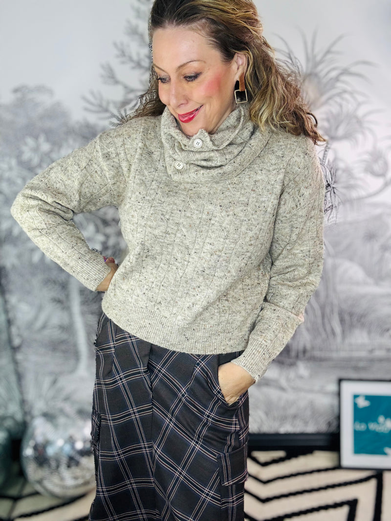 Grace Cable Knit Jumper with Snood