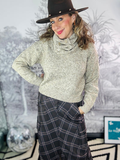 Grace Cable Knit Jumper with Snood