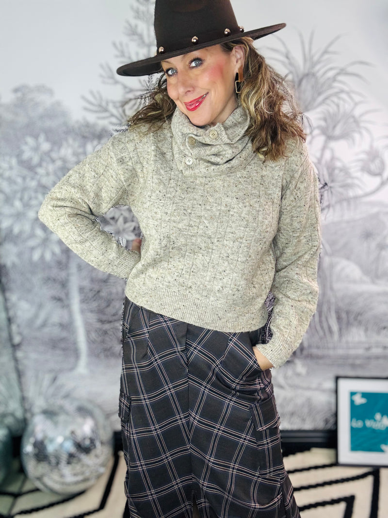 Grace Cable Knit Jumper with Snood