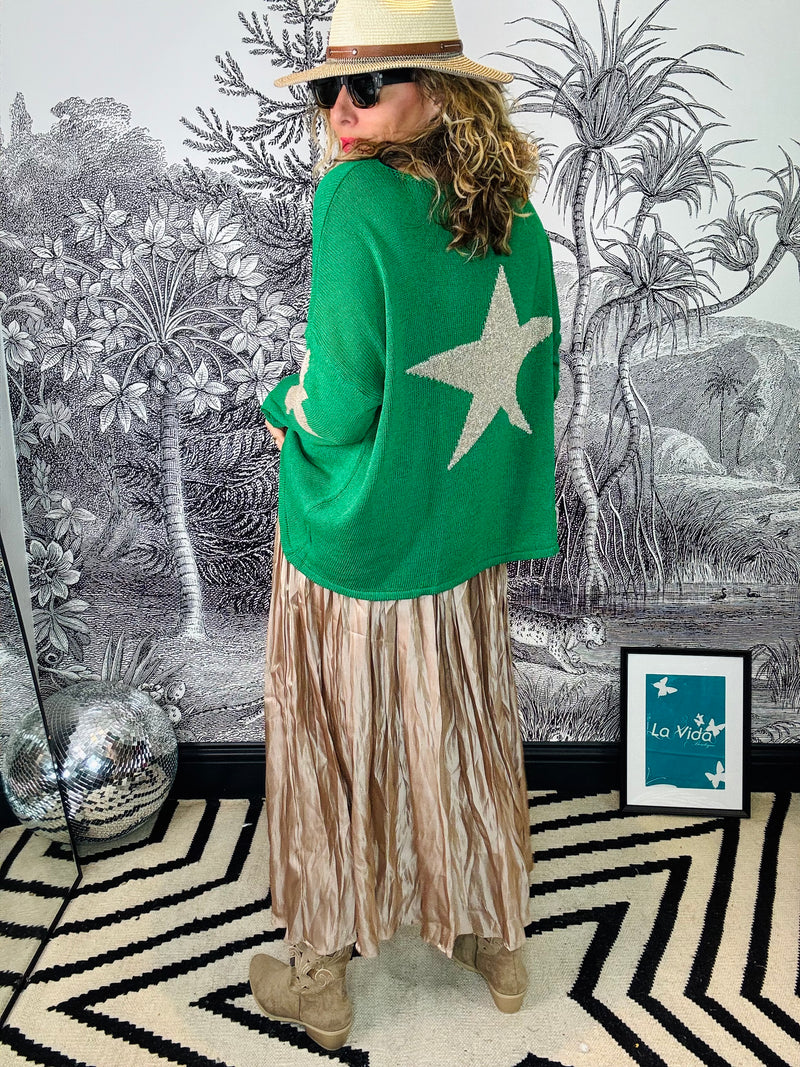 Estrella Metallic Star Back Jumper