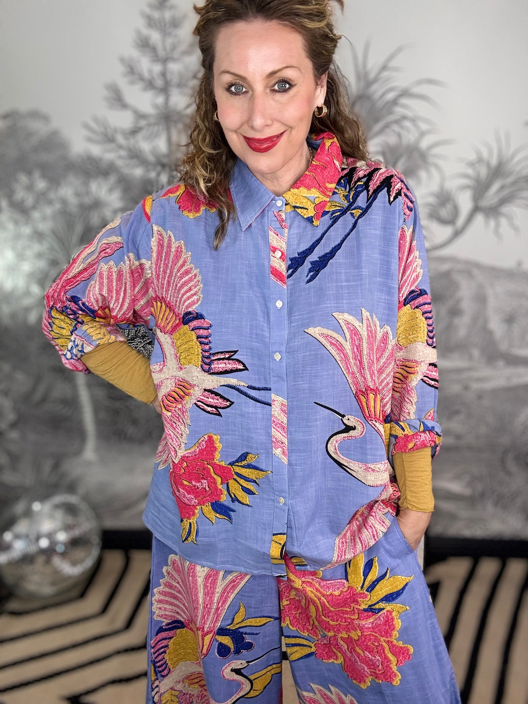 Crane Periwinkle Oversized Shirt