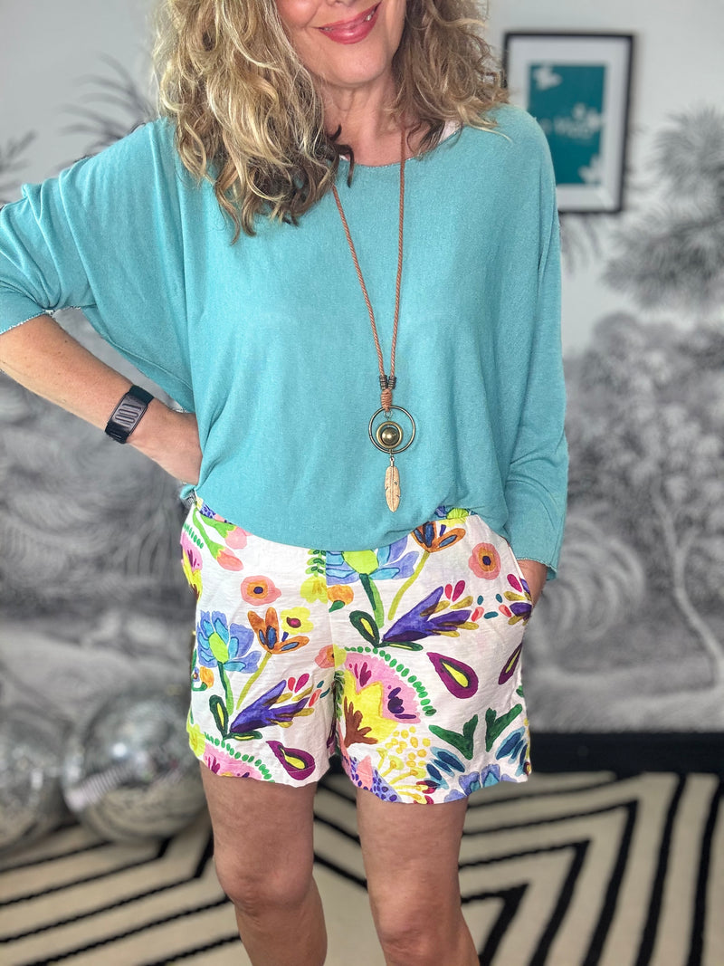Maddie Floral Fiesta Shorts