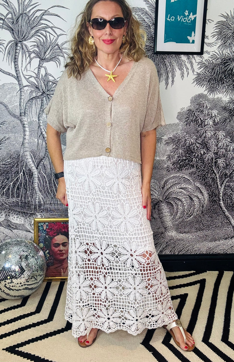 Maria Crochet Maxi Skirt