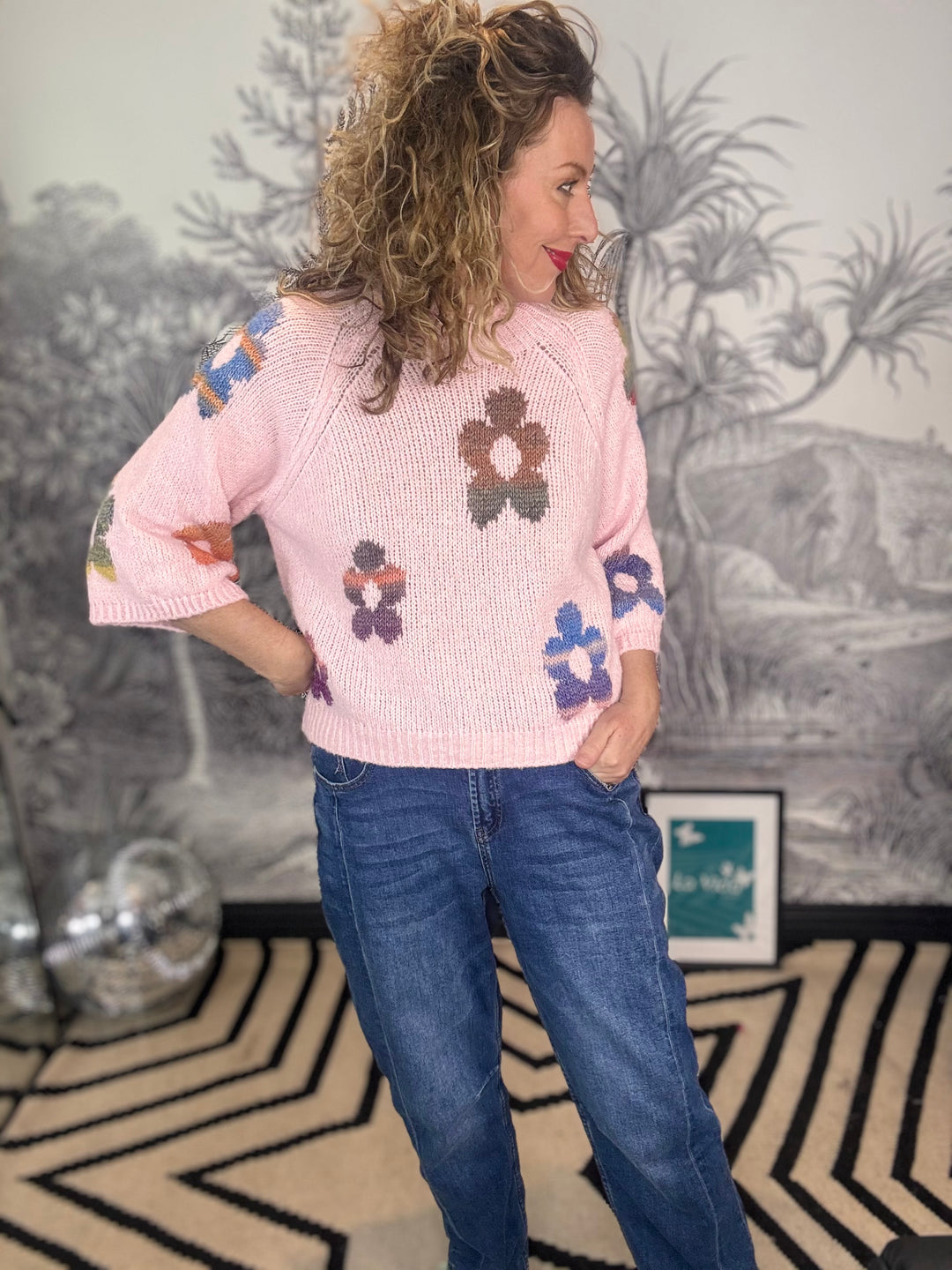 Flower knit Jumper