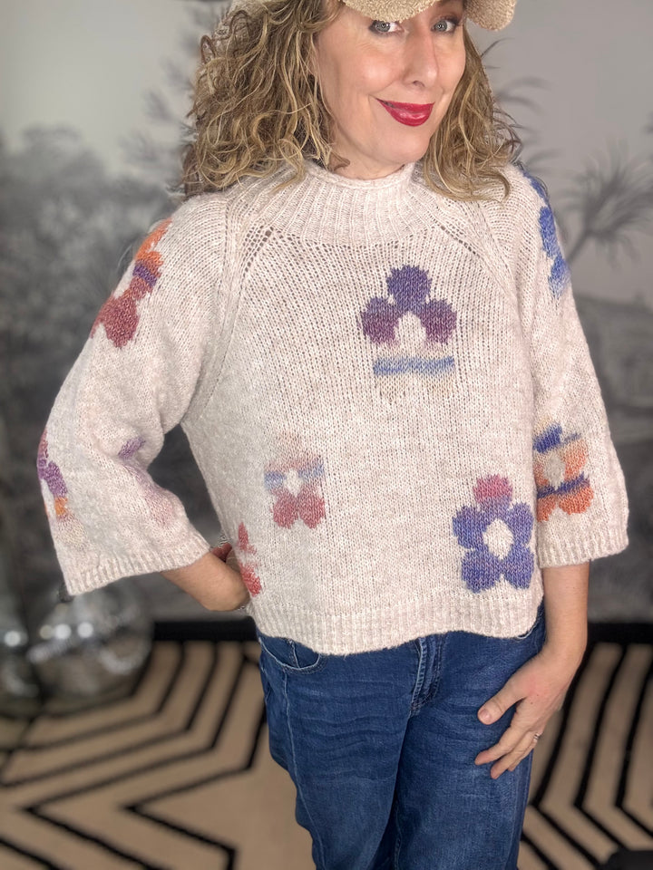 Flower knit Jumper