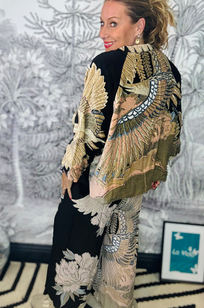 Crane Black Velvet Jacket