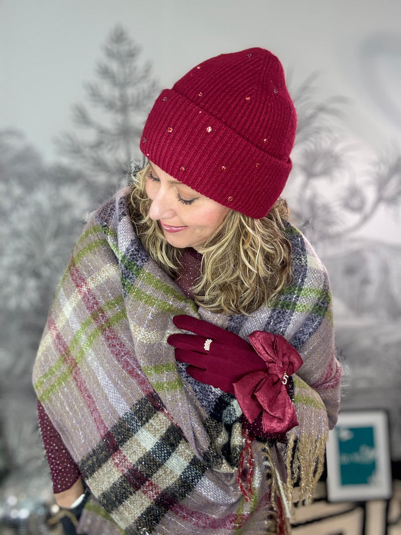 Hartley Crystal Embellished Beanie Hat