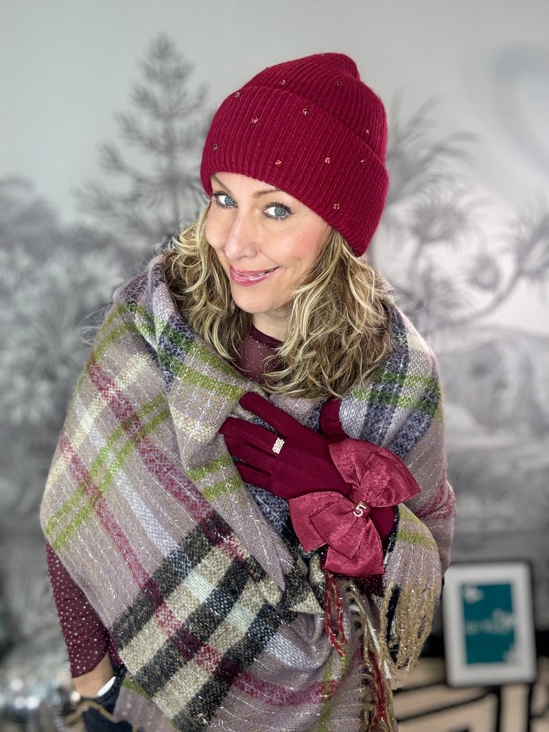 Hartley Crystal Embellished Beanie Hat