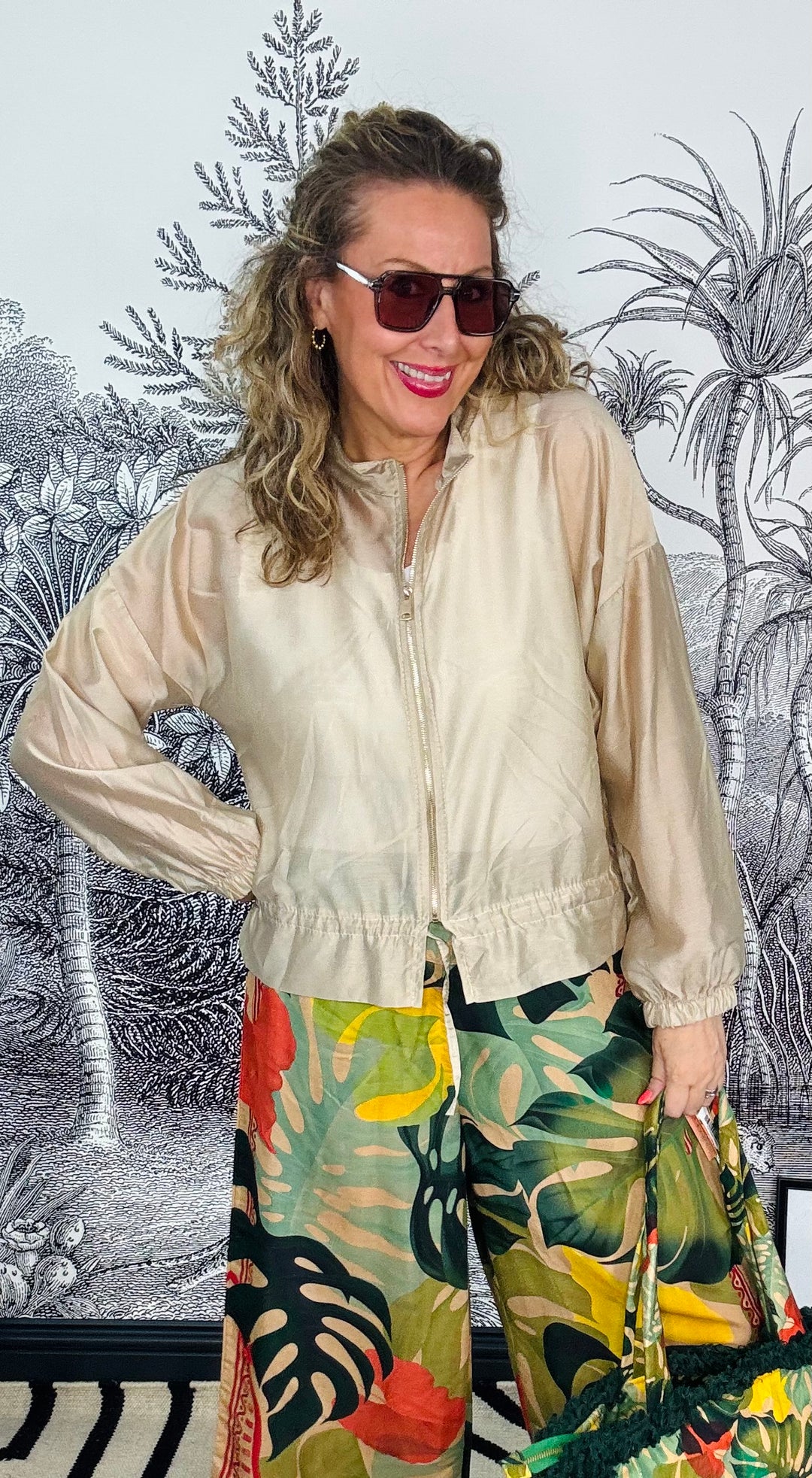 Gemma Sheer Bomber Jacket