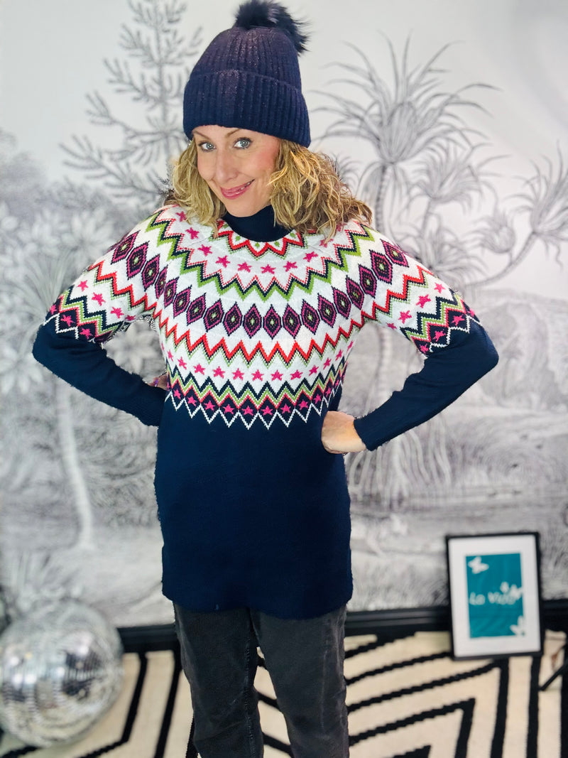 Fern Fairisle Knitted Jumper Dress