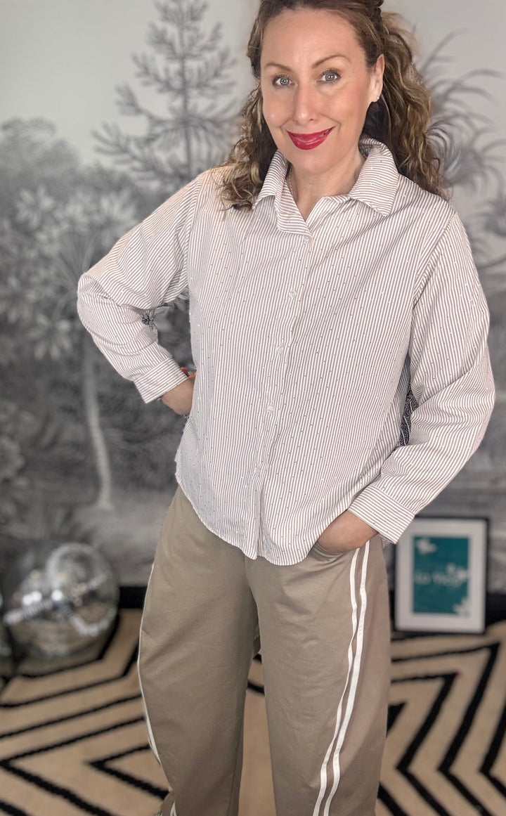 Dolly Diamante Stripe Shirt