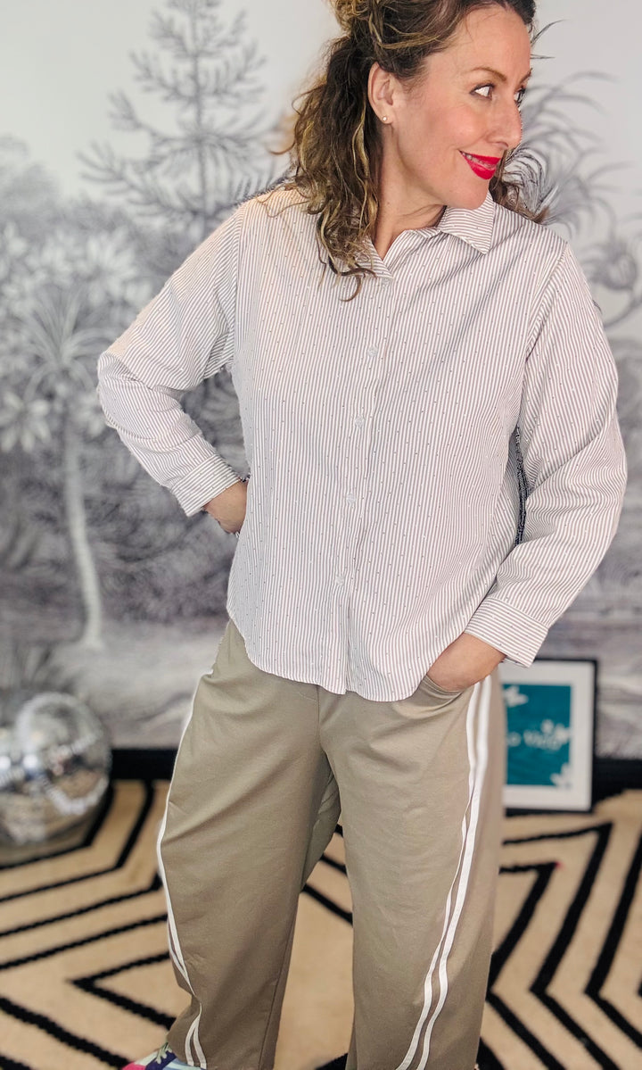 Dolly Diamante Stripe Shirt