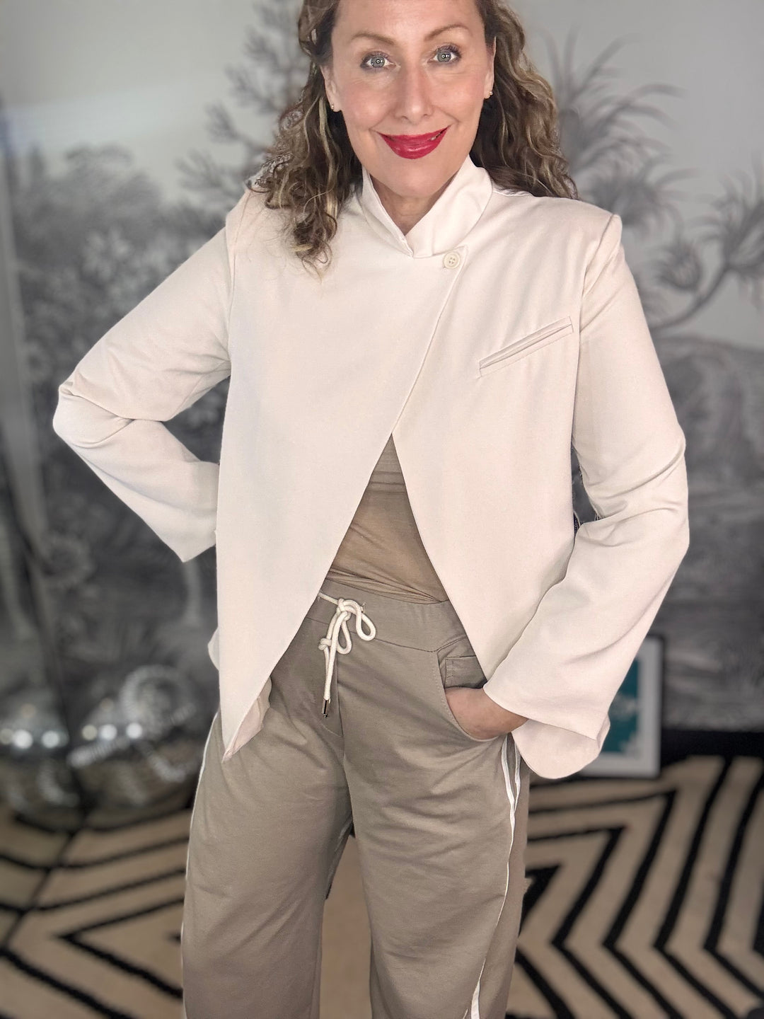 Anika Asymmetric Wrap Blazer