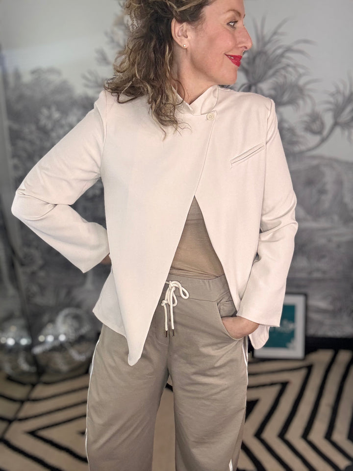 Anika Asymmetric Wrap Blazer