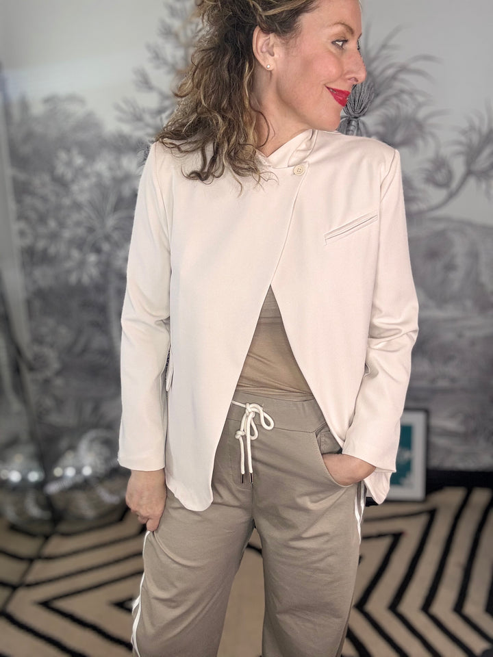 Anika Asymmetric Wrap Blazer