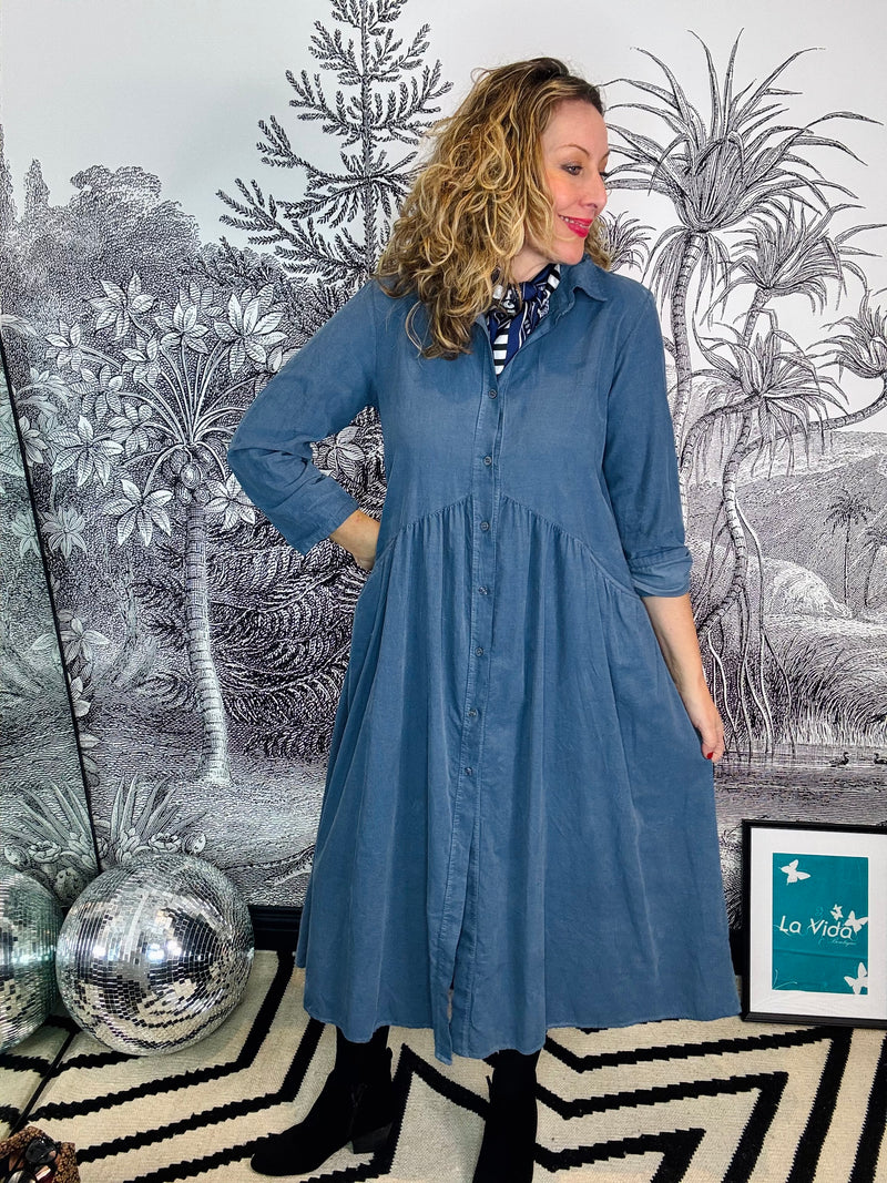 Geneva Baby Corduroy Shirt Dress