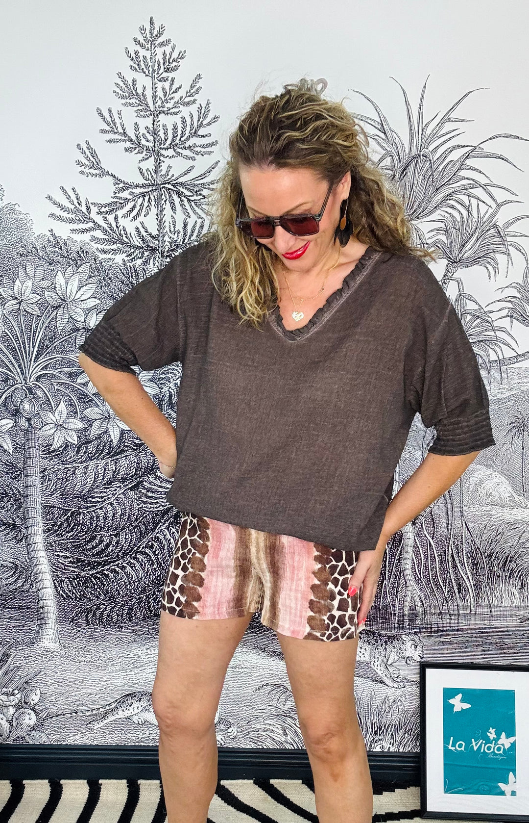 Sienna V Neck Cotton Top