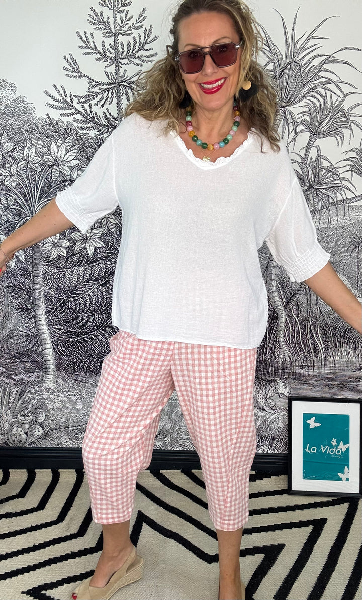 Sienna V Neck Cotton Top