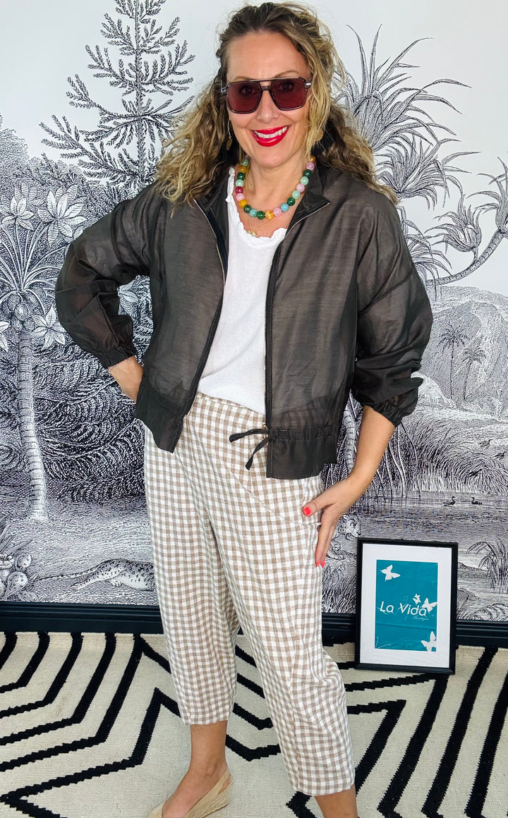Gemma Sheer Bomber Jacket