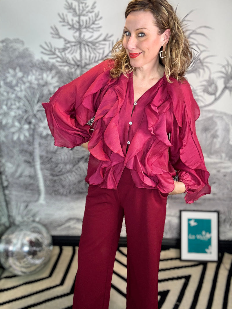 Joelle Dramatic Ruffle Blouse