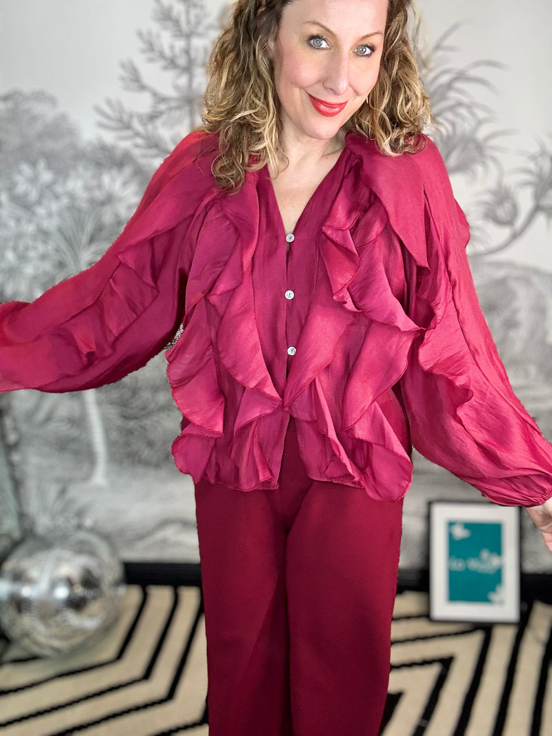 Joelle Dramatic Ruffle Blouse