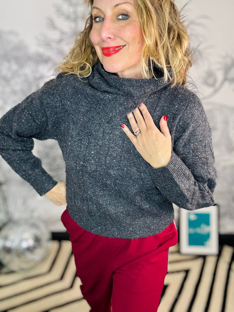 Grace Cable Knit Jumper with Snood