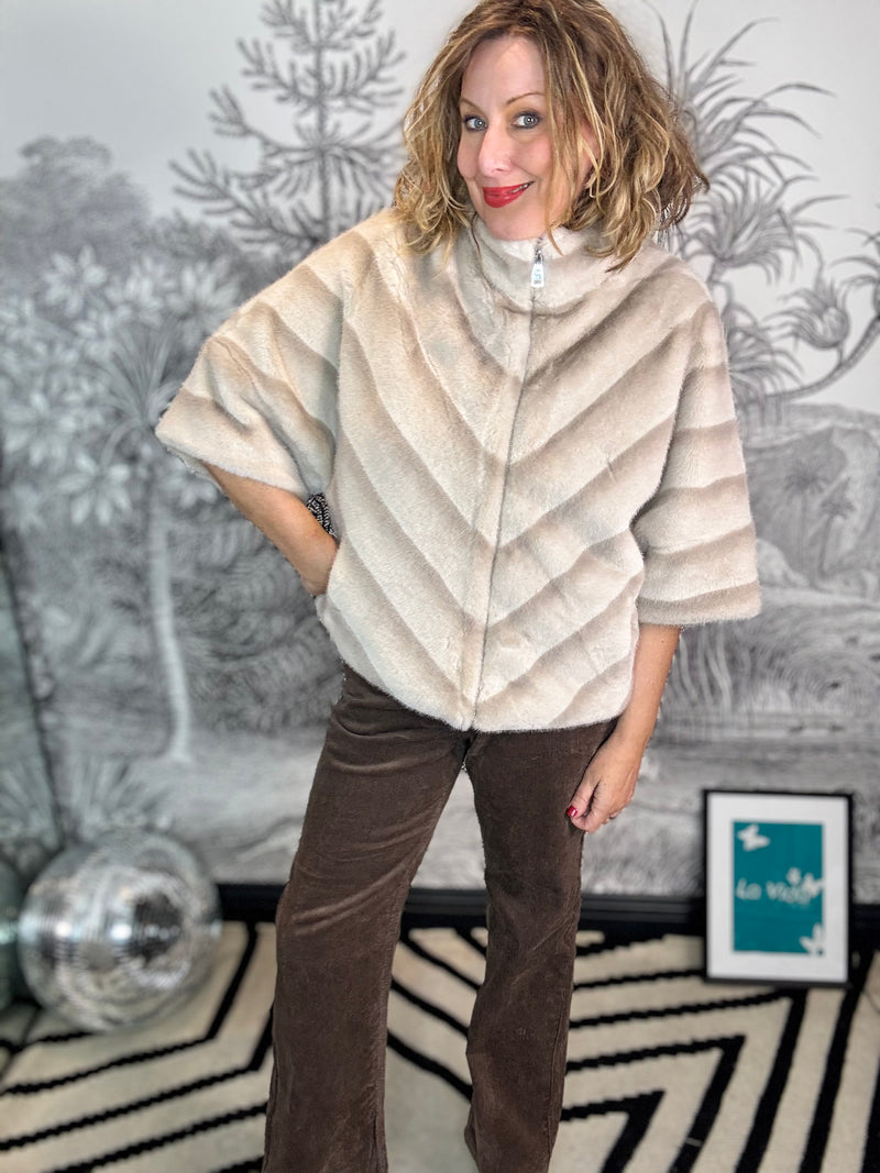 Copenhagen Faux Fur Cape Coat