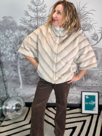 Copenhagen Faux Fur Cape Coat