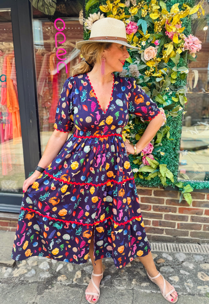 Laurel Puff Sleeve Tea Dress