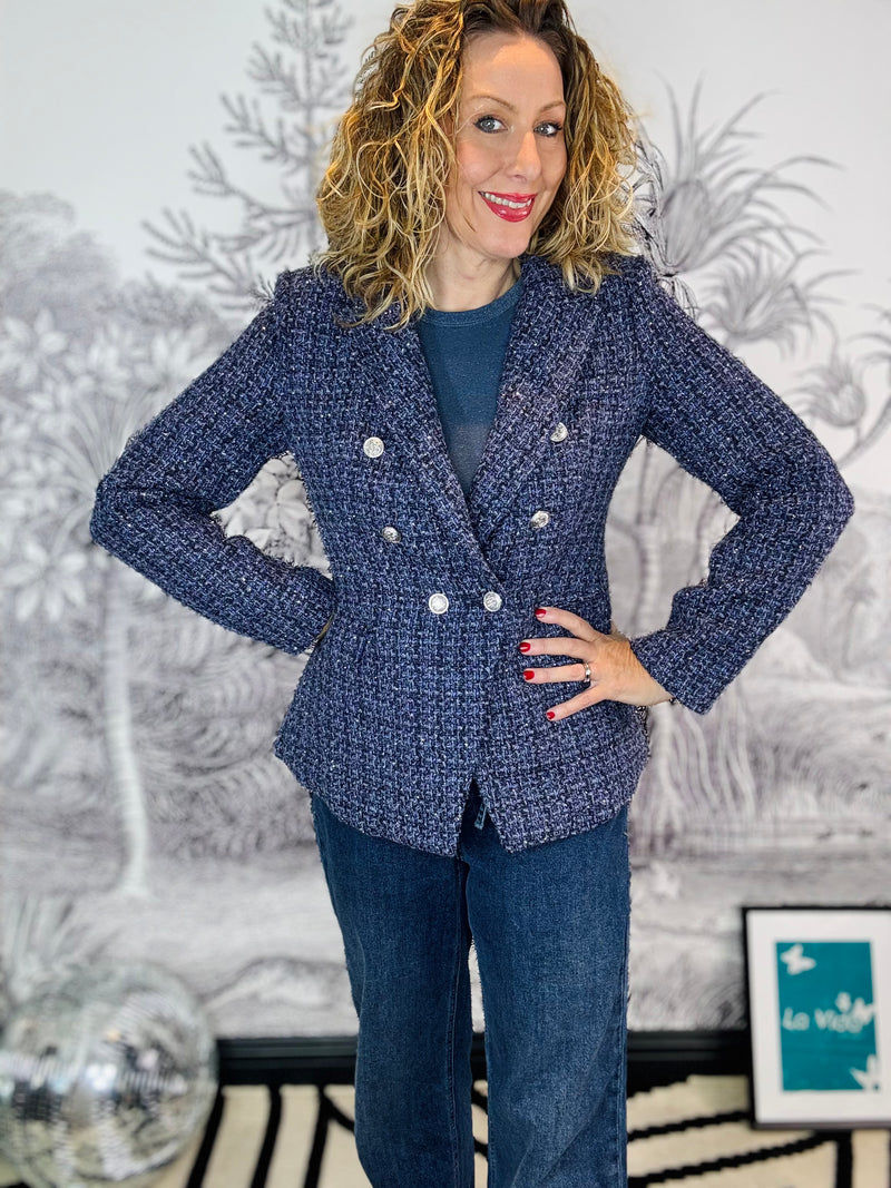 Delphine Sparkle Tweed Blazer