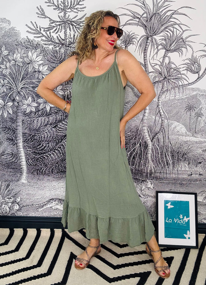 Kirsty Maxi Cami Cheesecloth Dress